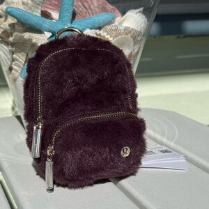 Lululemon NWT Mini Plum Backpack, Keychain, Bag Charm Everywhere Nano Series